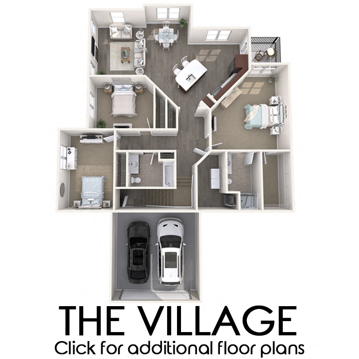 Floor plan for 3 beds, 2 baths, 1567 sqft
